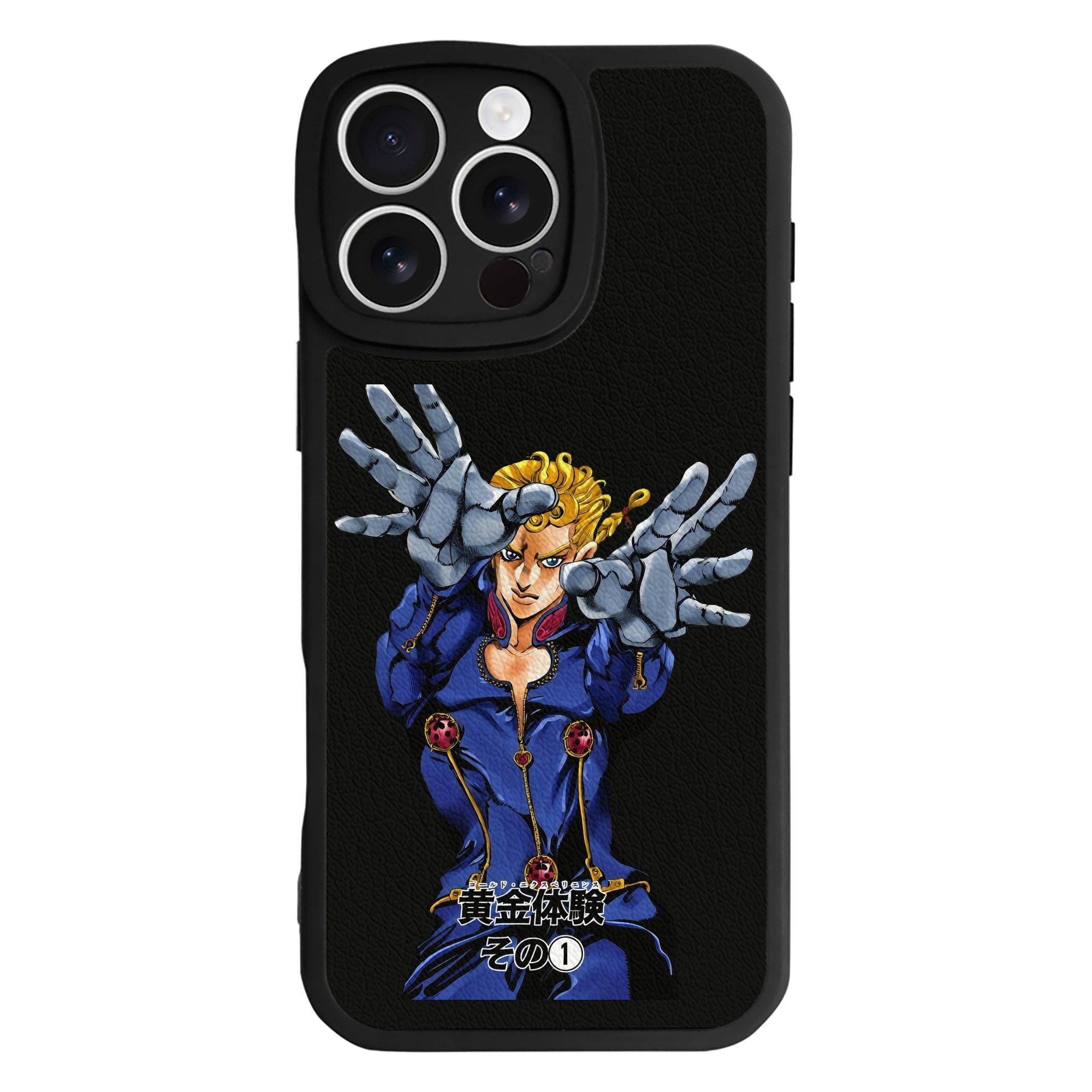 （画像用） ジョジョの奇妙な冒険 ジョルノ?ジョバァーナ JoJo's Bizarre Adventure Giorno Giovanna 【iPhone 16シリーズ対応】シリコンスマホケース（レザー調） 材質：シリコン